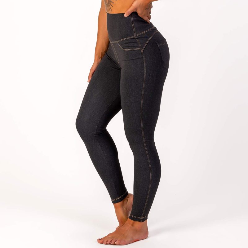 BRASIL BEAUTY Denim-Look Leggings Anthra