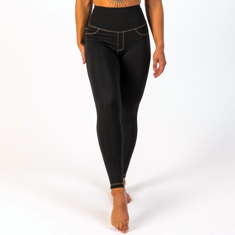 BRASIL BEAUTY Denim-Look Leggings Black