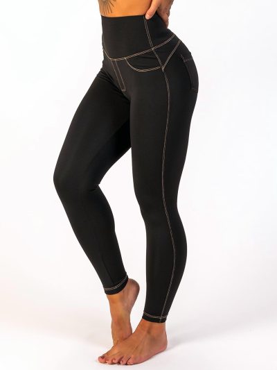 BRASIL BEAUTY Denim-Look Leggings Black