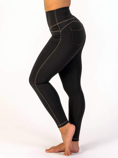 BRASIL BEAUTY Denim-Look Leggings Black