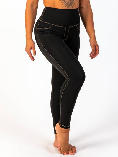 BRASIL BEAUTY Denim-Look Leggings Black