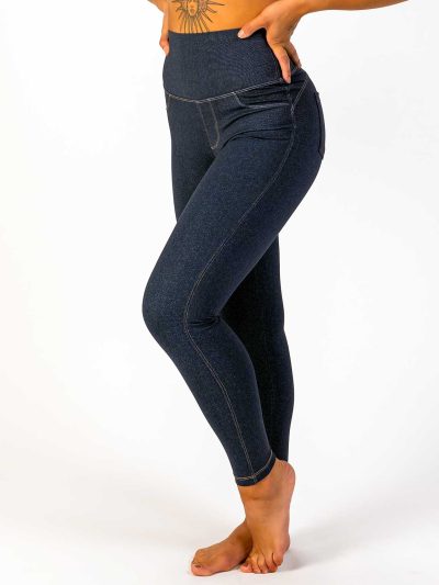 BRASIL BEAUTY Denim-Look Leggings Dark Blue