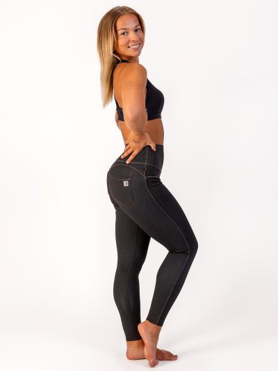 BRASIL BEAUTY Denim-Look Thermo Leggings Anthra