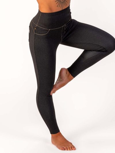 BRASIL BEAUTY Denim-Look Thermo Leggings Anthra