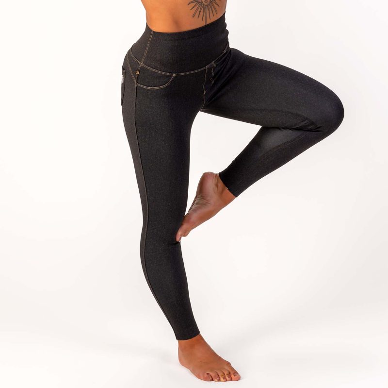 BRASIL BEAUTY Denim-Look Thermo Leggings Anthra