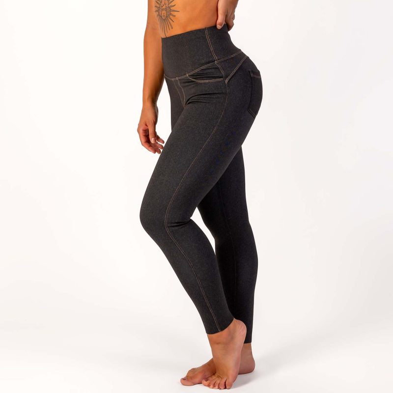 BRASIL BEAUTY Denim-Look Thermo Leggings Anthra