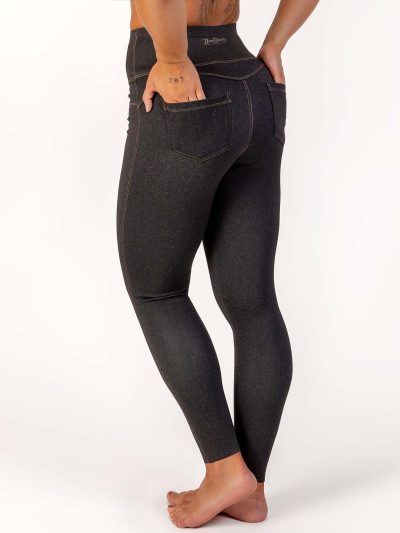 BRASIL BEAUTY Denim-Look Thermo Leggings Anthra