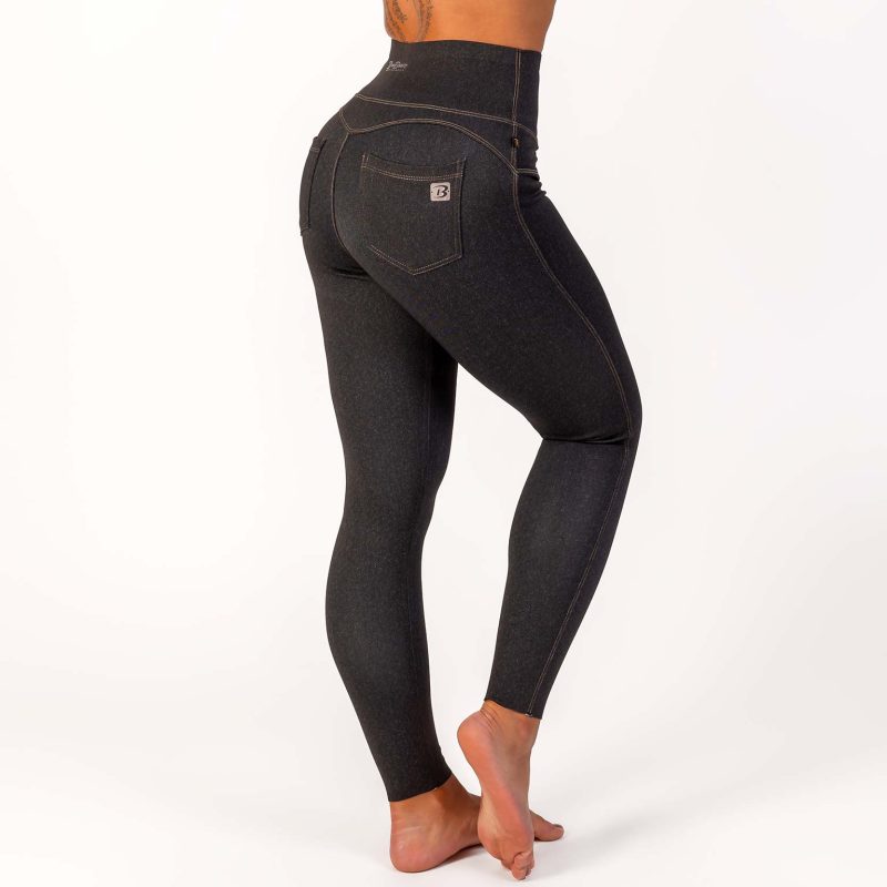 BRASIL BEAUTY Denim-Look Thermo Leggings Anthra