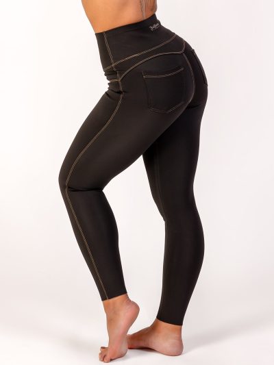 BRASIL BEAUTY Denim-Look Thermo Leggings Black