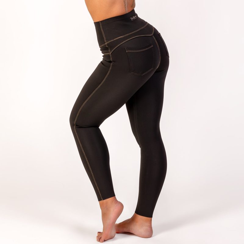 BRASIL BEAUTY Denim-Look Thermo Leggings Black