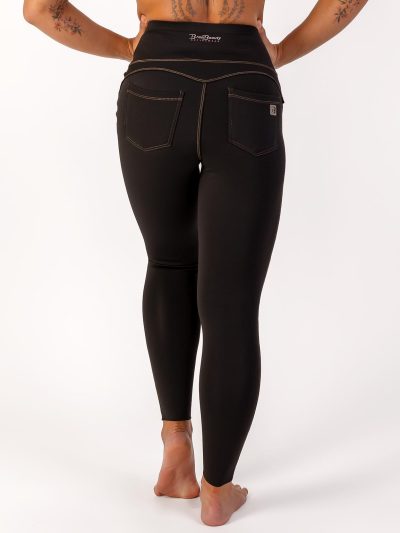 BRASIL BEAUTY Denim-Look Thermo Leggings Black