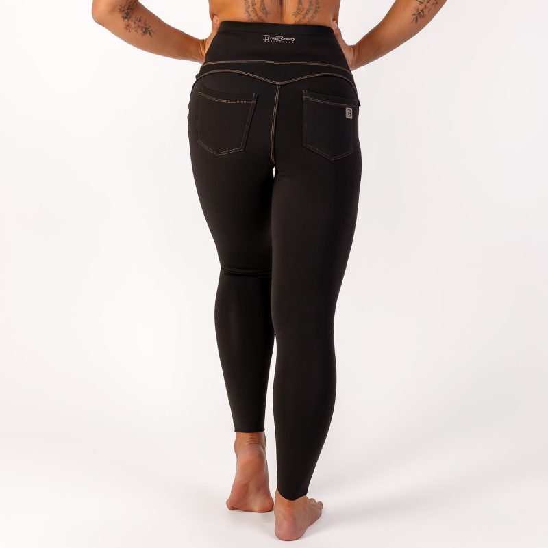 BRASIL BEAUTY Denim-Look Thermo Leggings Black