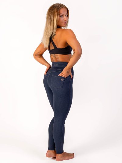 BRASIL BEAUTY Denim-Look Thermo Leggings Dark Blue