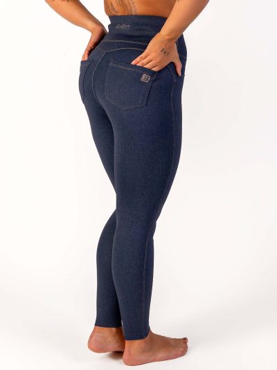 BRASIL BEAUTY Denim-Look Thermo Leggings Dark Blue